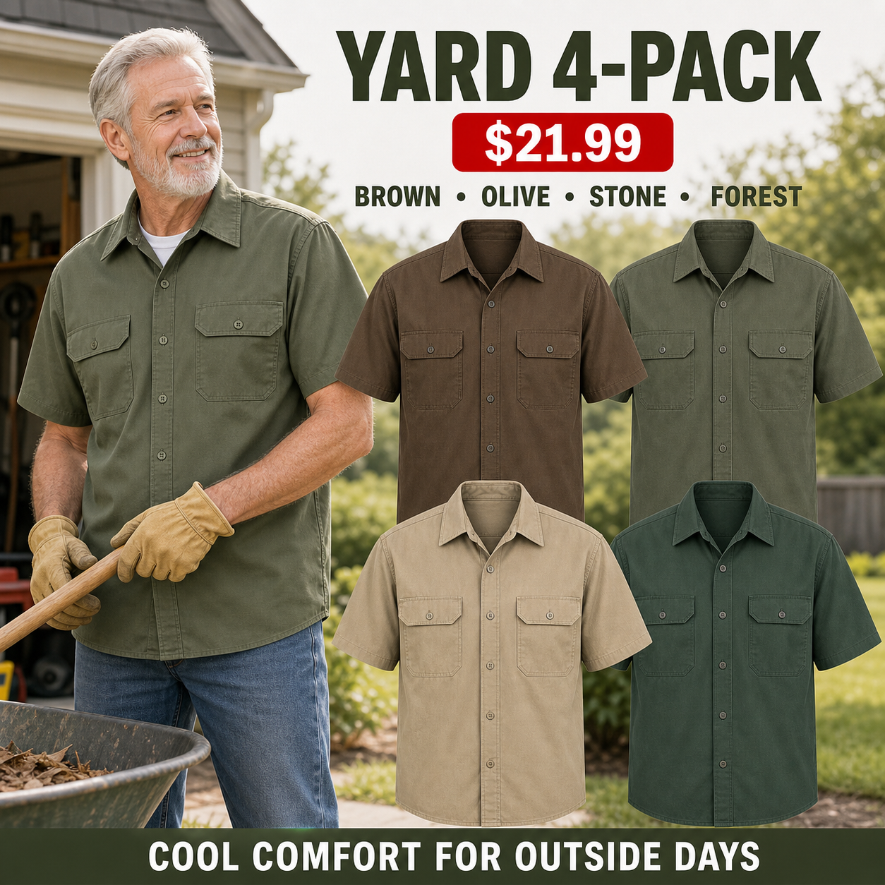 Men's Short Sleeve Work Shirts