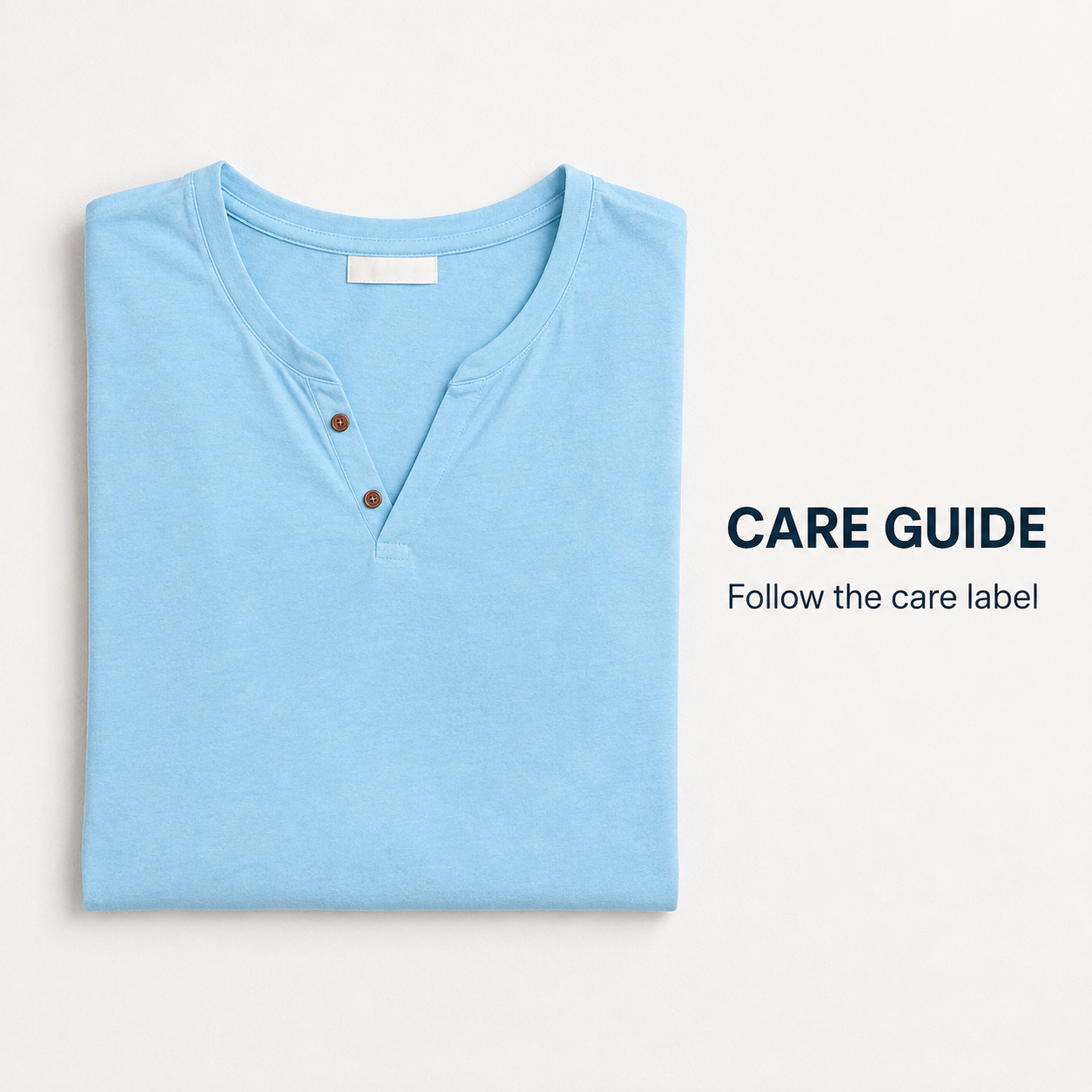 Men's Two-Button V-Neck Short-Sleeve Henley T-Shirt - Detail of 