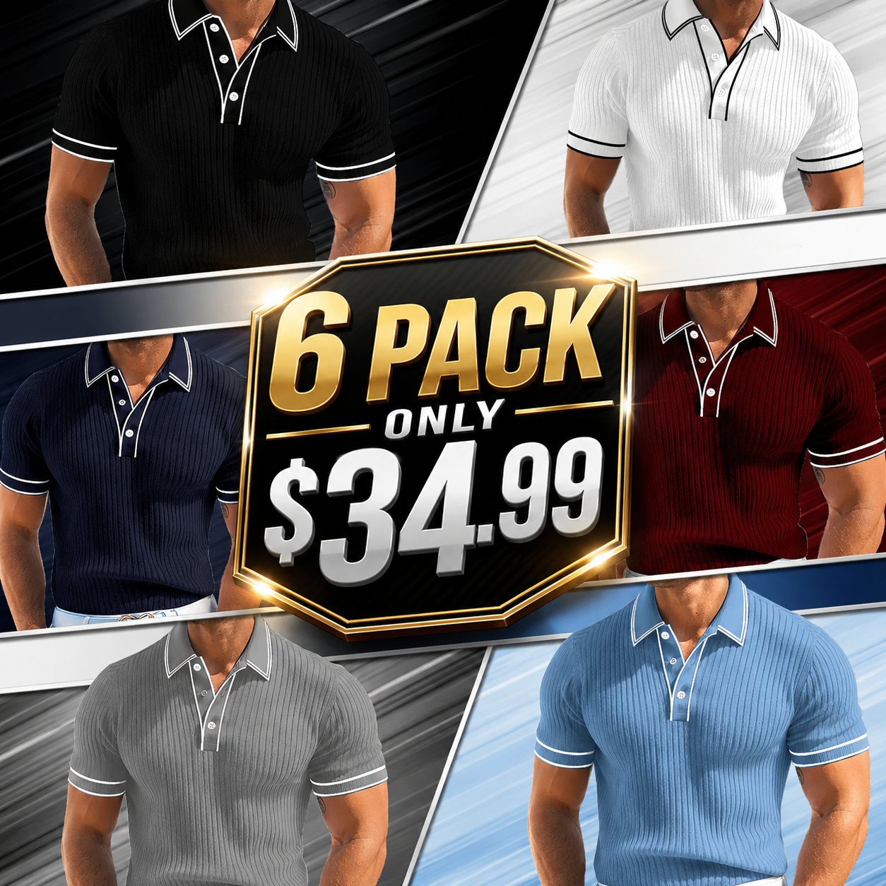 ☀️ Casual short-sleeve polo shirt – modern fit, and perfect for relaxing days 🏖️