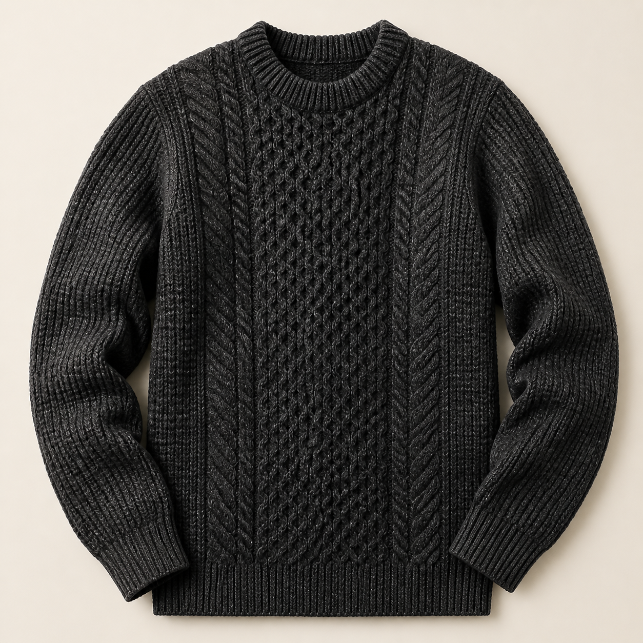 Men's Cotton Fisherman Textured Knit Sweaters