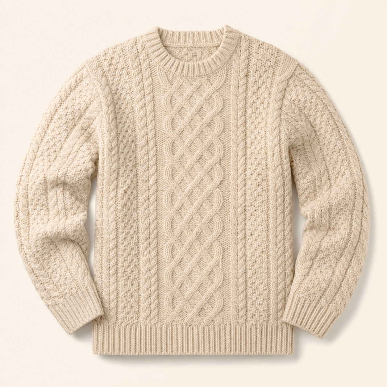 Men's Cotton Fisherman Textured Knit Sweaters
