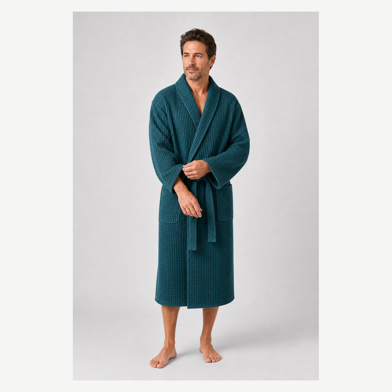 Men's Lightweight Waffle Bathrobes