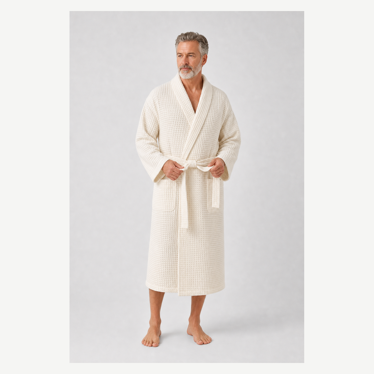 Men's Lightweight Waffle Bathrobes