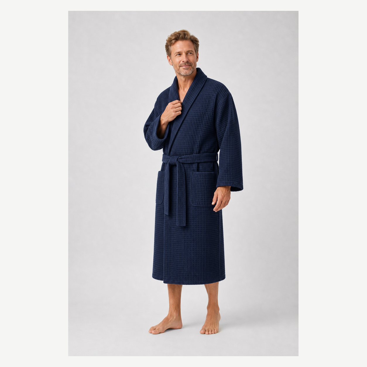Men's Lightweight Waffle Bathrobes