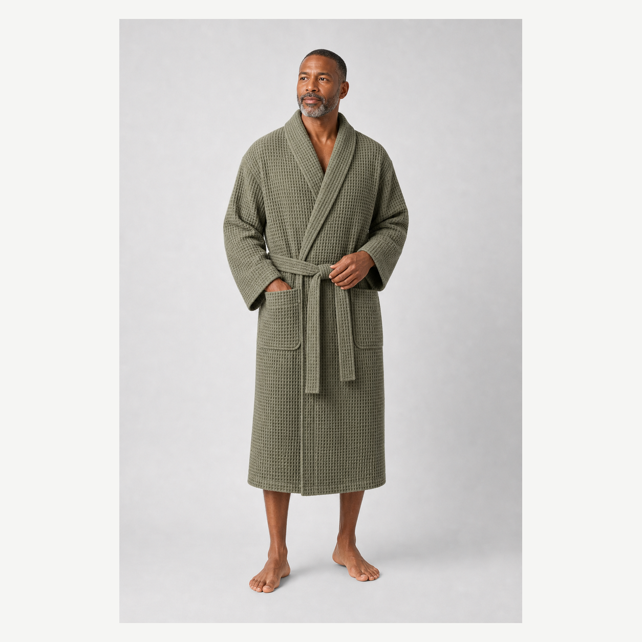 Men's Lightweight Waffle Bathrobes