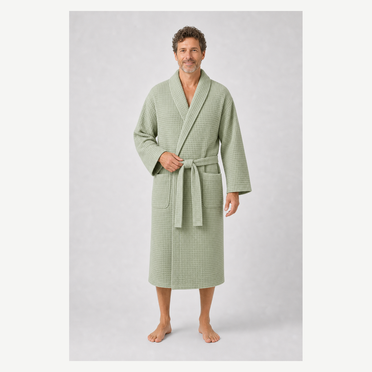 Men's Lightweight Waffle Bathrobes