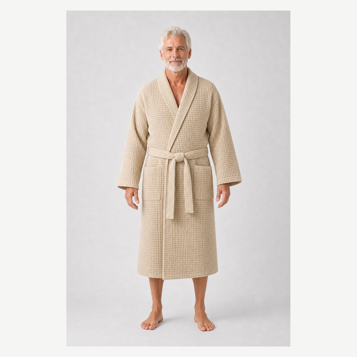 Men's Lightweight Waffle Bathrobes