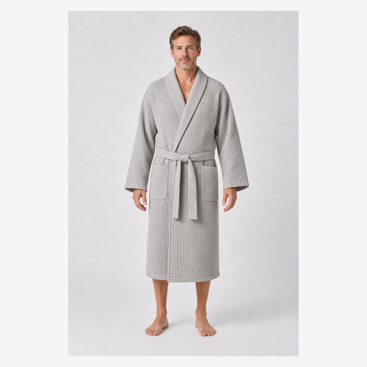 Men's Lightweight Waffle Bathrobes