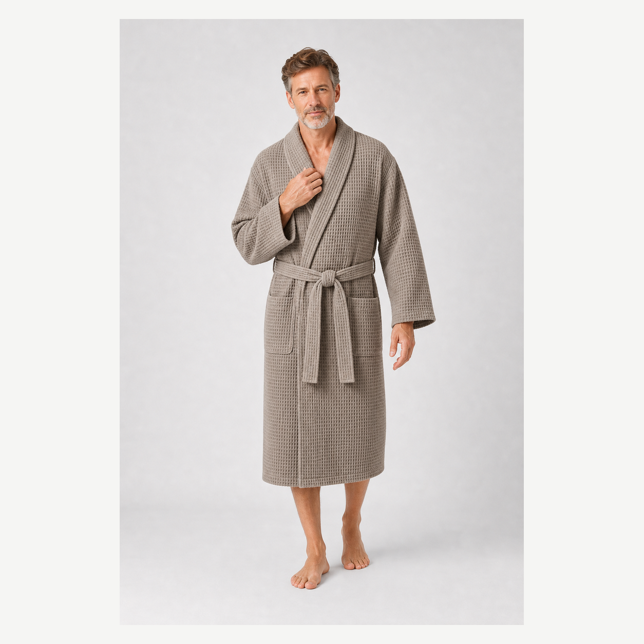 Men's Lightweight Waffle Bathrobes