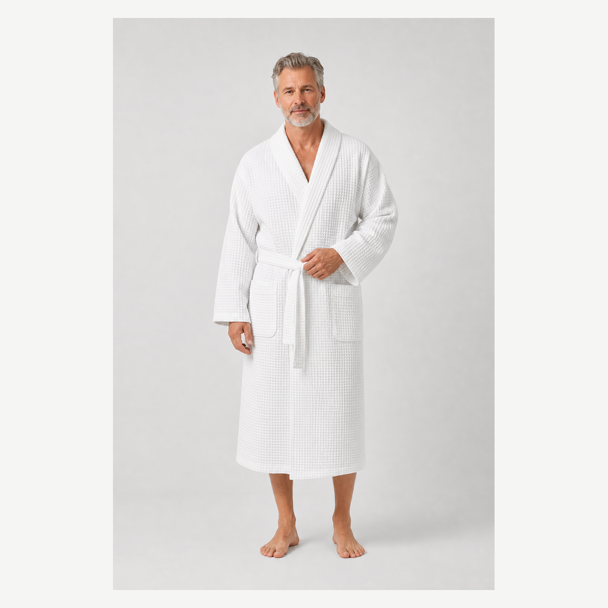 Men's Lightweight Waffle Bathrobes