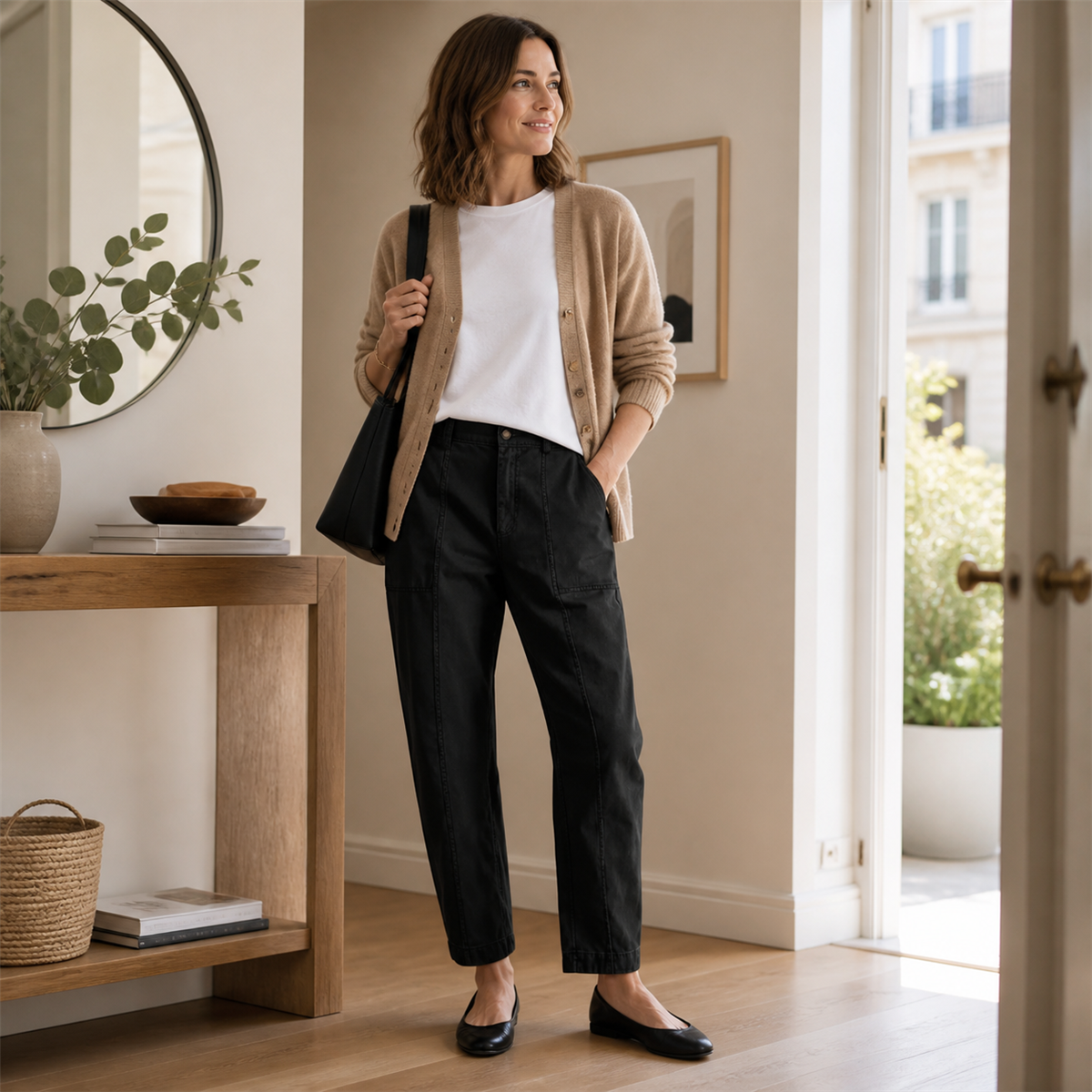 Pantalon utilitaire femme &agrave; coupe fusel&eacute;e - Porte pendant le week-end