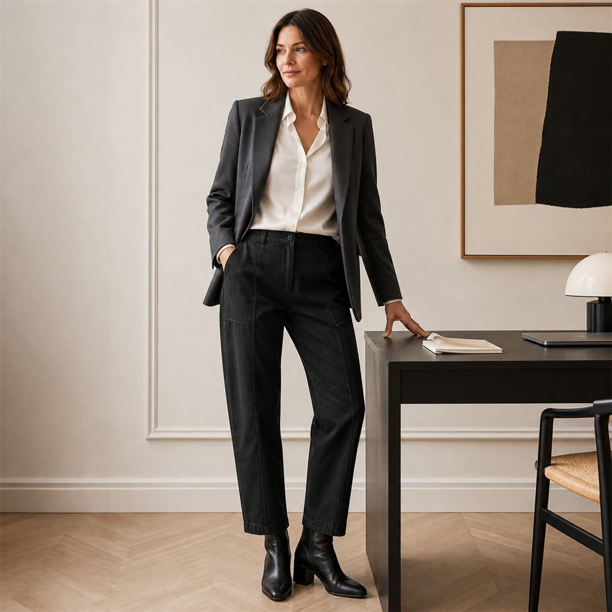 Pantalon utilitaire femme &agrave; coupe fusel&eacute;e - Premiere idee de tenue
