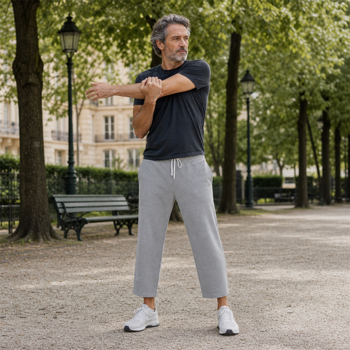 Pantalon de jogging court et large homme - Porte en ville