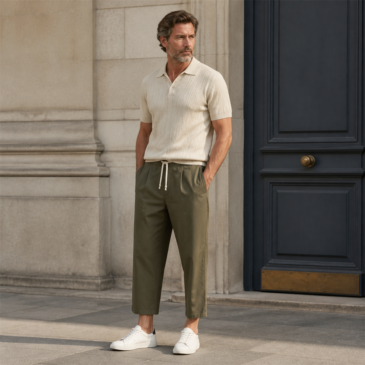 Pantalon de jogging court et large homme - Deuxieme idee de tenue