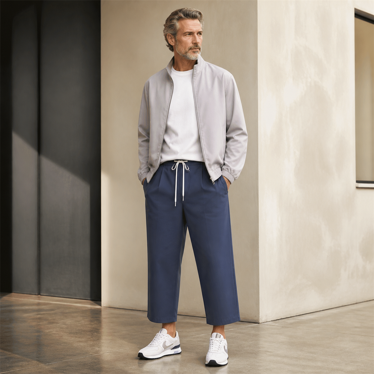 Pantalon de jogging court et large homme - Troisieme idee de tenue
