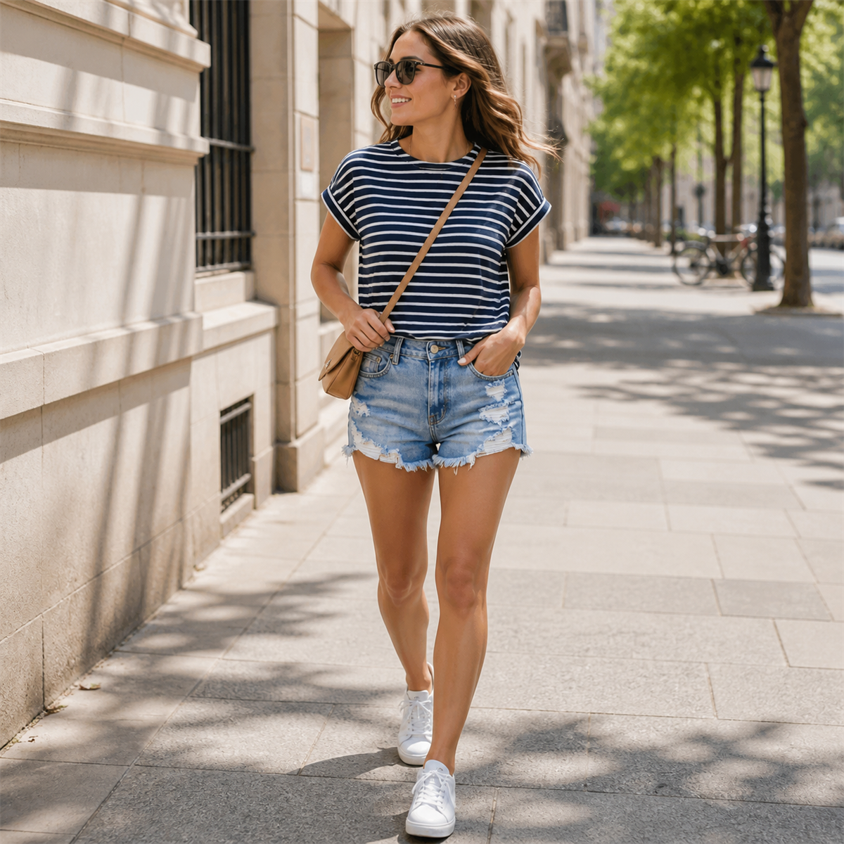 Short en jean déchiré femme - Porte en ville