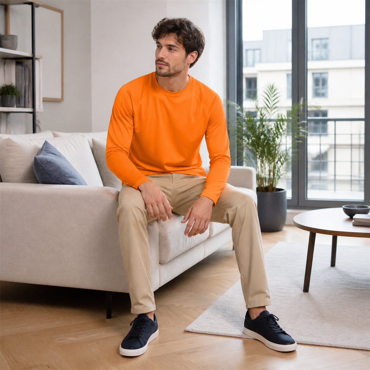 Haut raglan à manches longues homme - Porte pendant le week-end