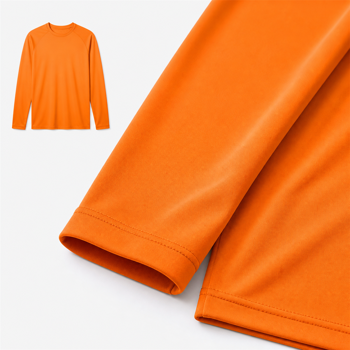 Haut raglan à manches longues homme - Detail : coutures raglan visibles