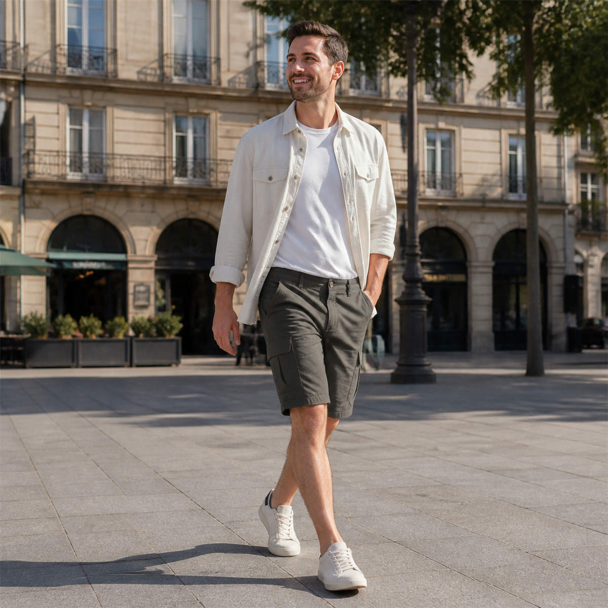 Short cargo décontracté homme - Porte pendant le week-end