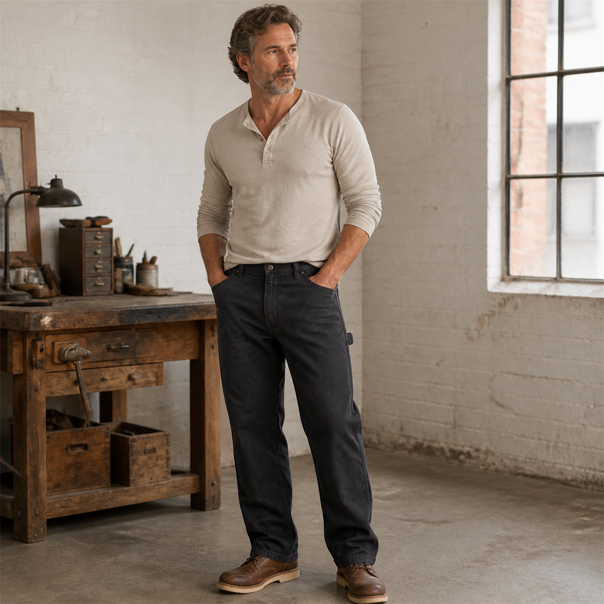 Pantalon de travail droit homme - Porte en ville