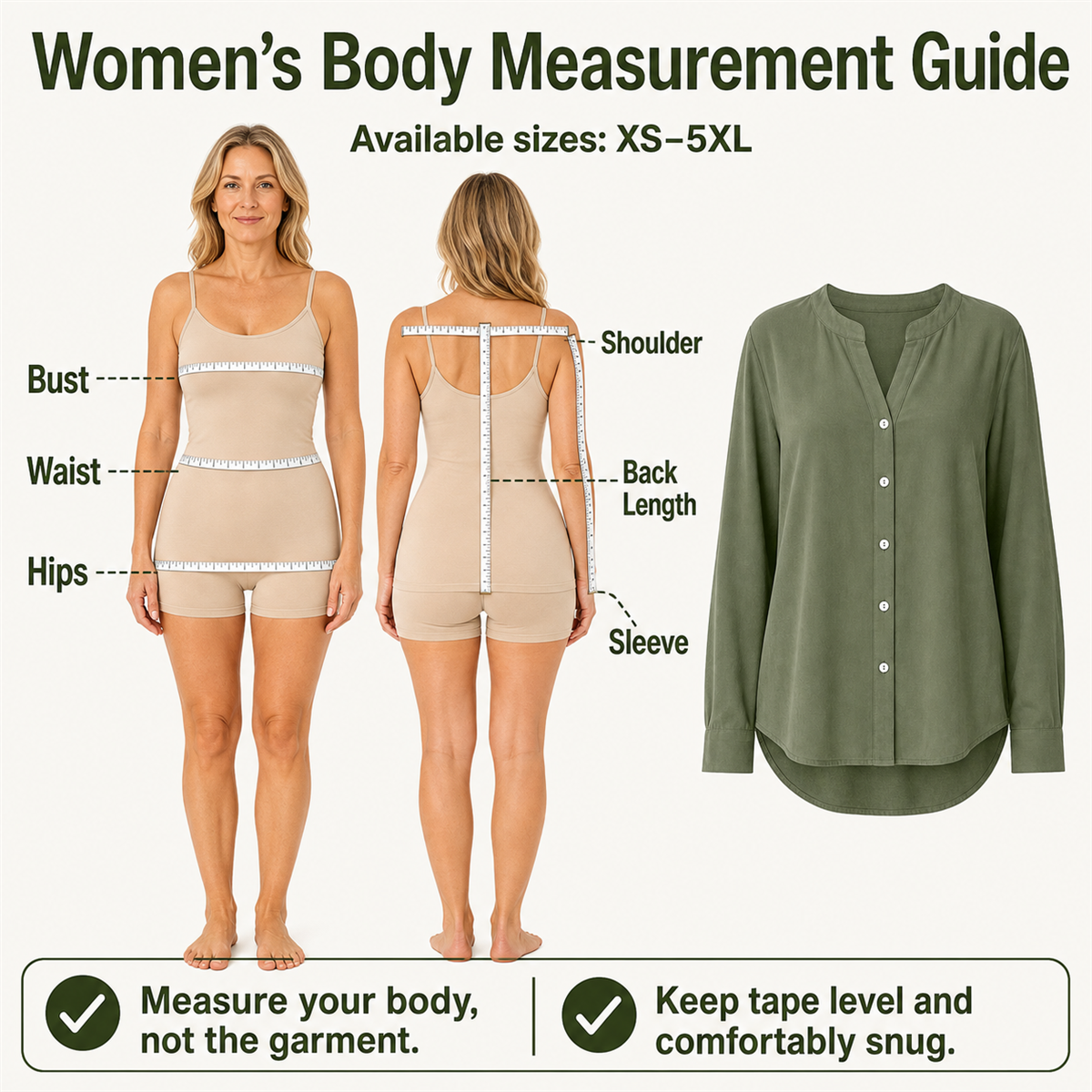 Women's Relaxed V-Neck Button-Front Long-Sleeve Top - Long sleeves with wide buttoned cuffs