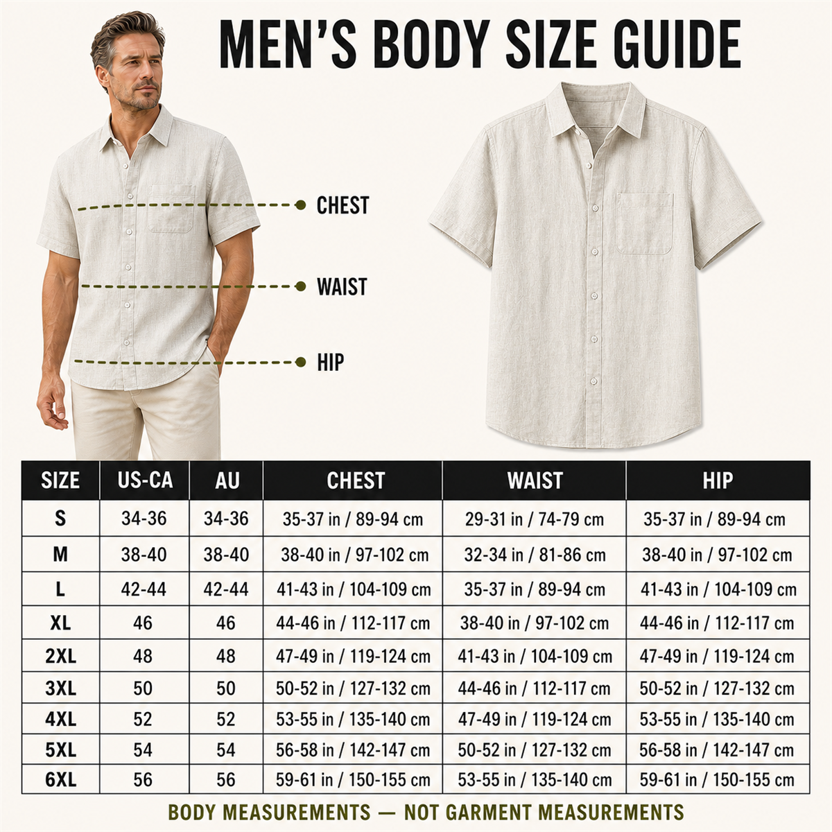 Men's Relaxed Linen-Look Short-Sleeve Button-Front Shirt - Linen-look surface texture with a practical chest pocket