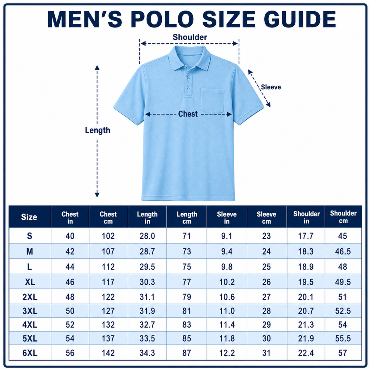 Men's Classic Short-Sleeve Polo Shirt with Chest Pocket - Three-button placket