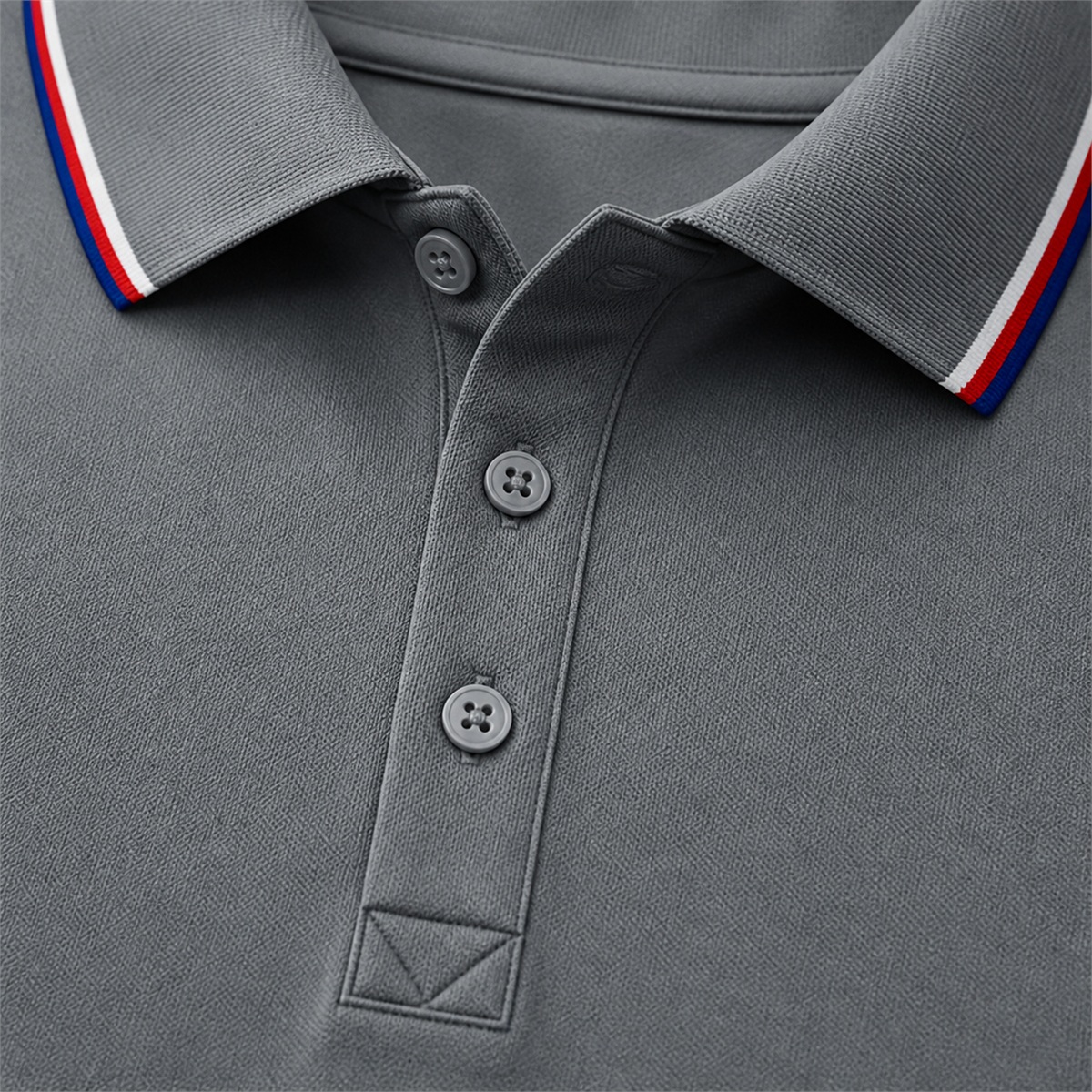 Men's Contrast-Trim Short-Sleeve Polo Shirt - Contrast-striped polo collar