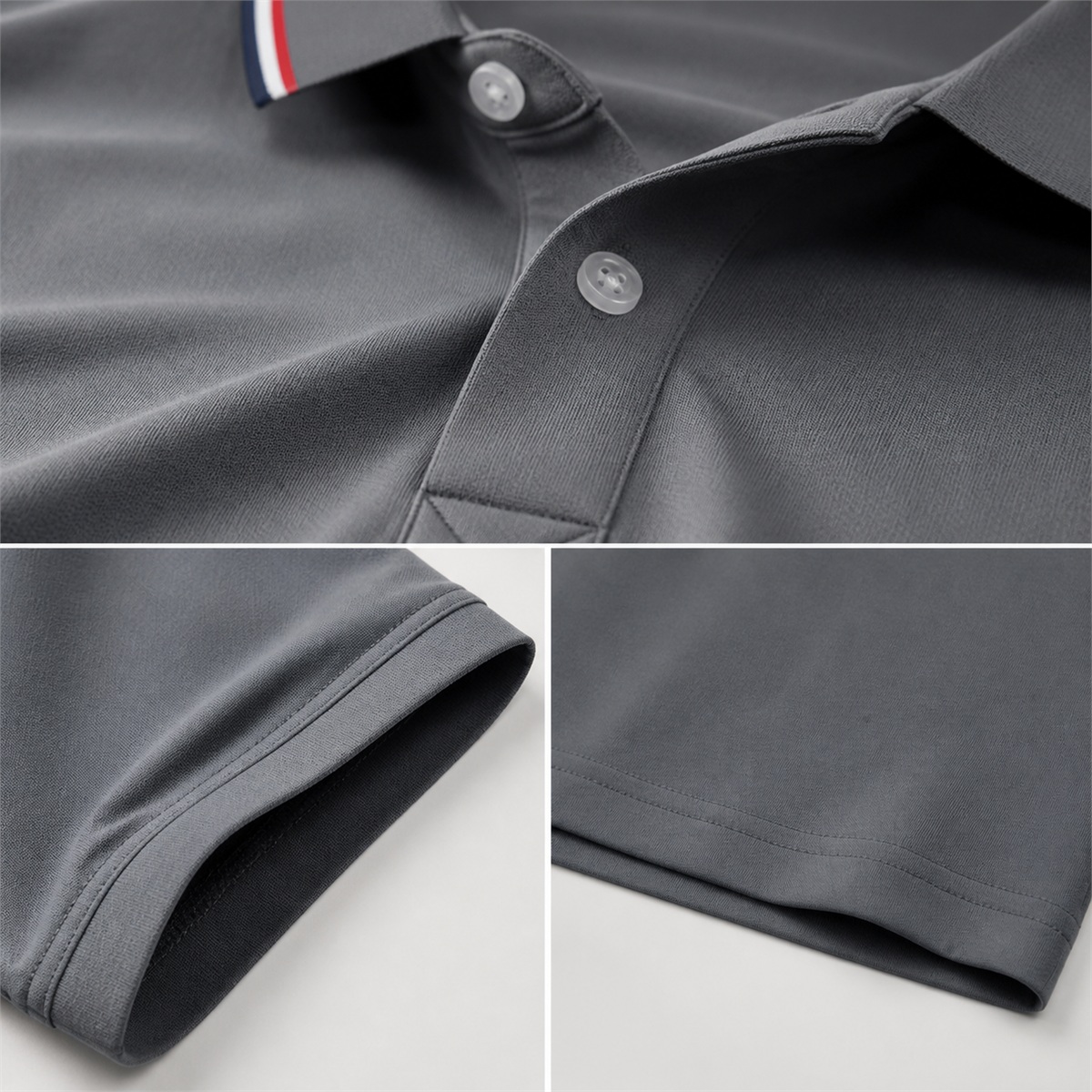 Men's Contrast-Trim Short-Sleeve Polo Shirt - Detail of 