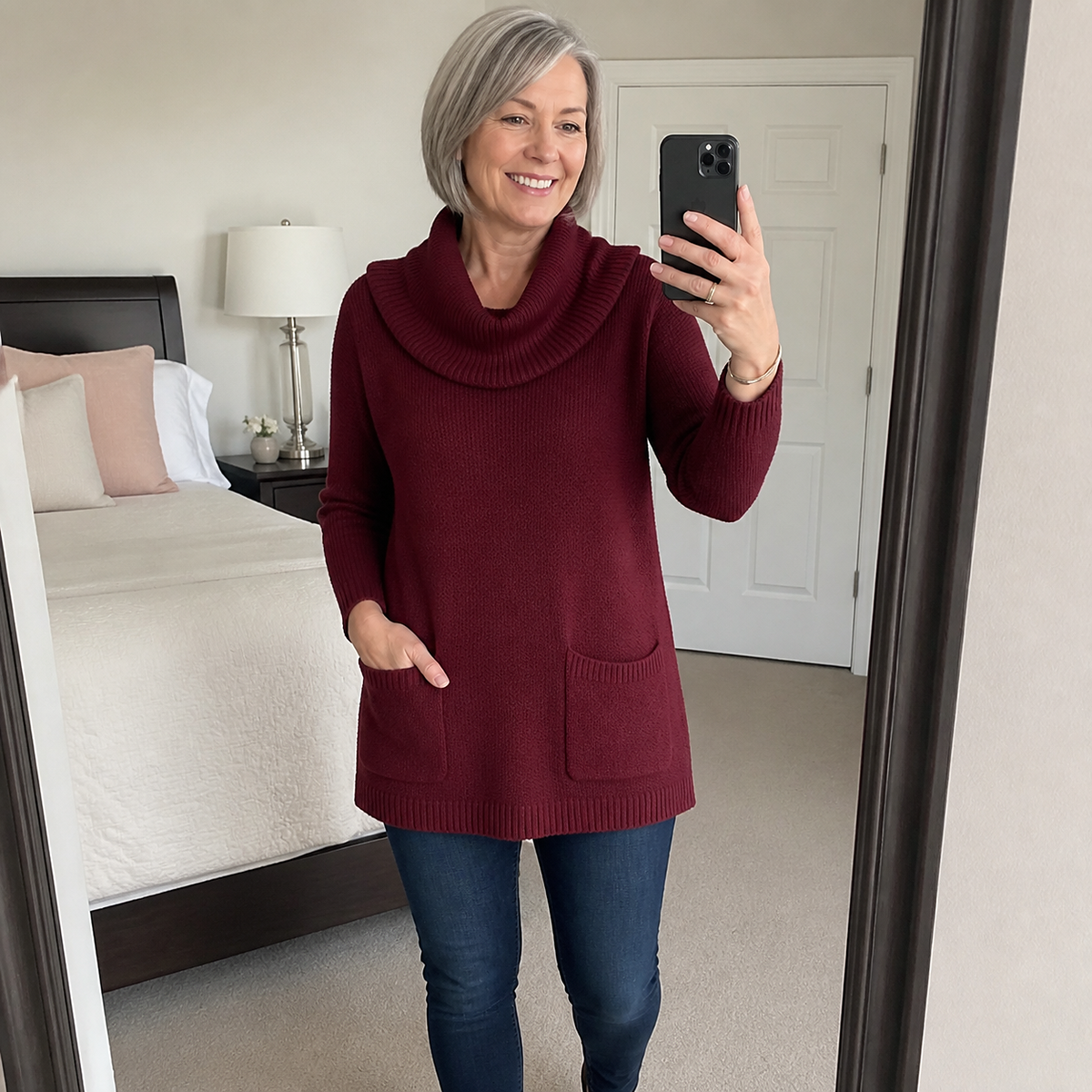 T3u0805005 Mirror styling Burgundy
