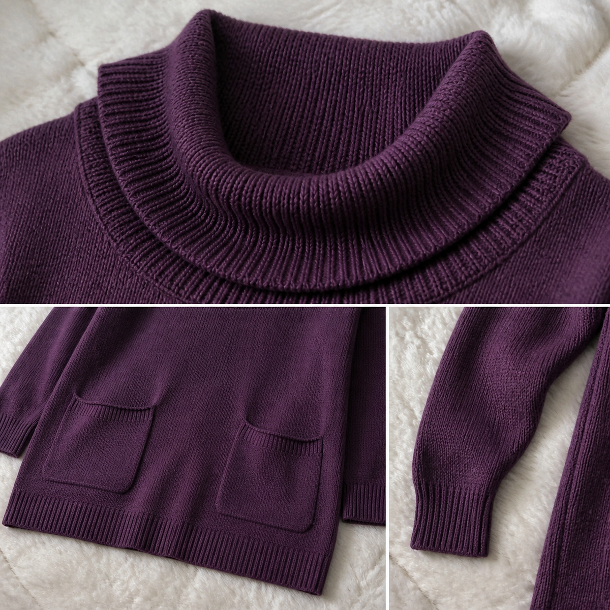 T3u0805005 Knit close-up Plum