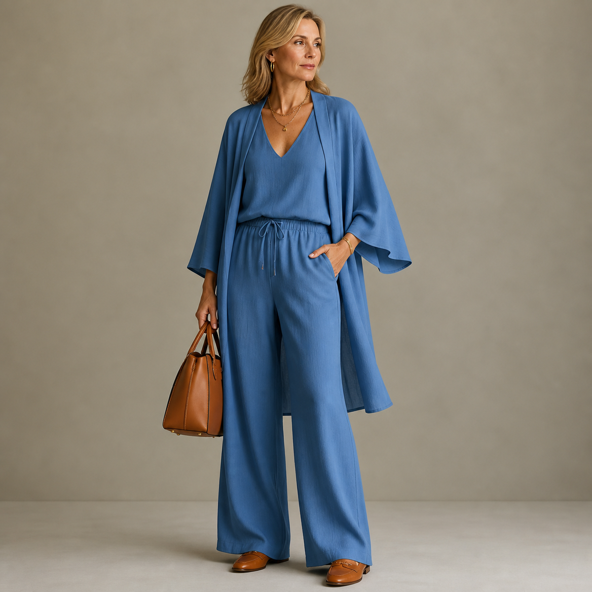 Dreiteiler als ruhiges Stadt-Outfit