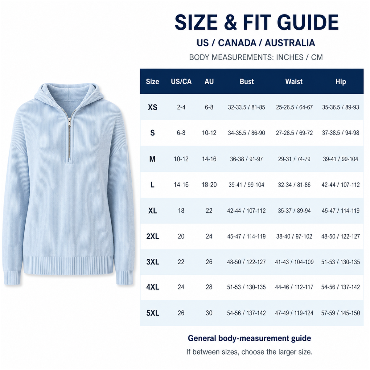 T3u0807001 full-width size guide