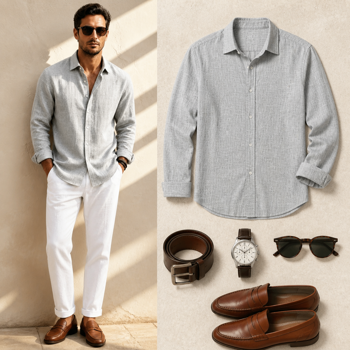Textured shirt casual outfit