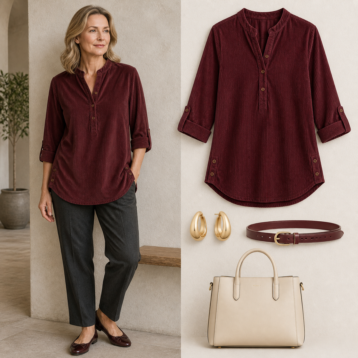 Women's tunic outfit combinations