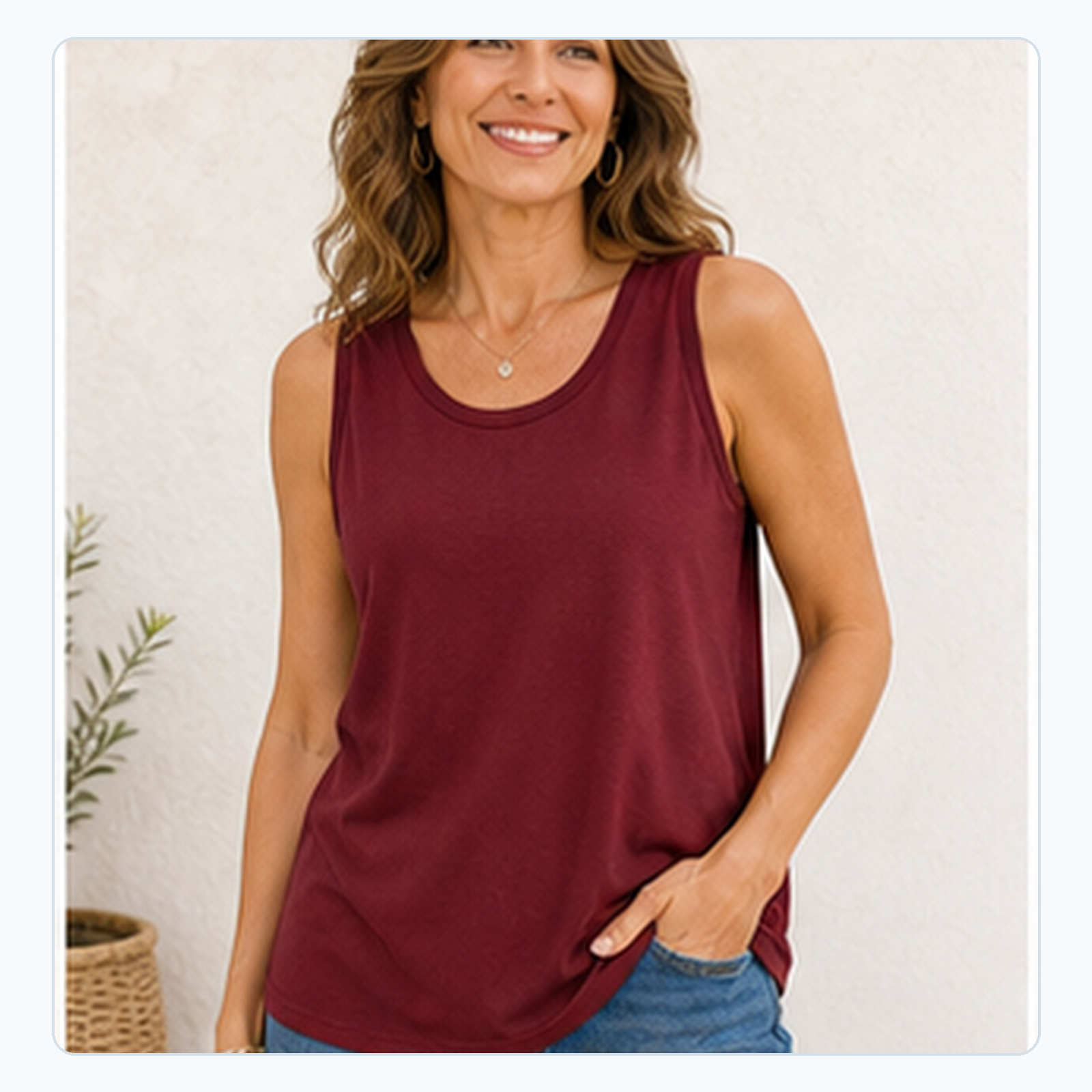 Loose Round-Neck Sleeveless Tanks for Women