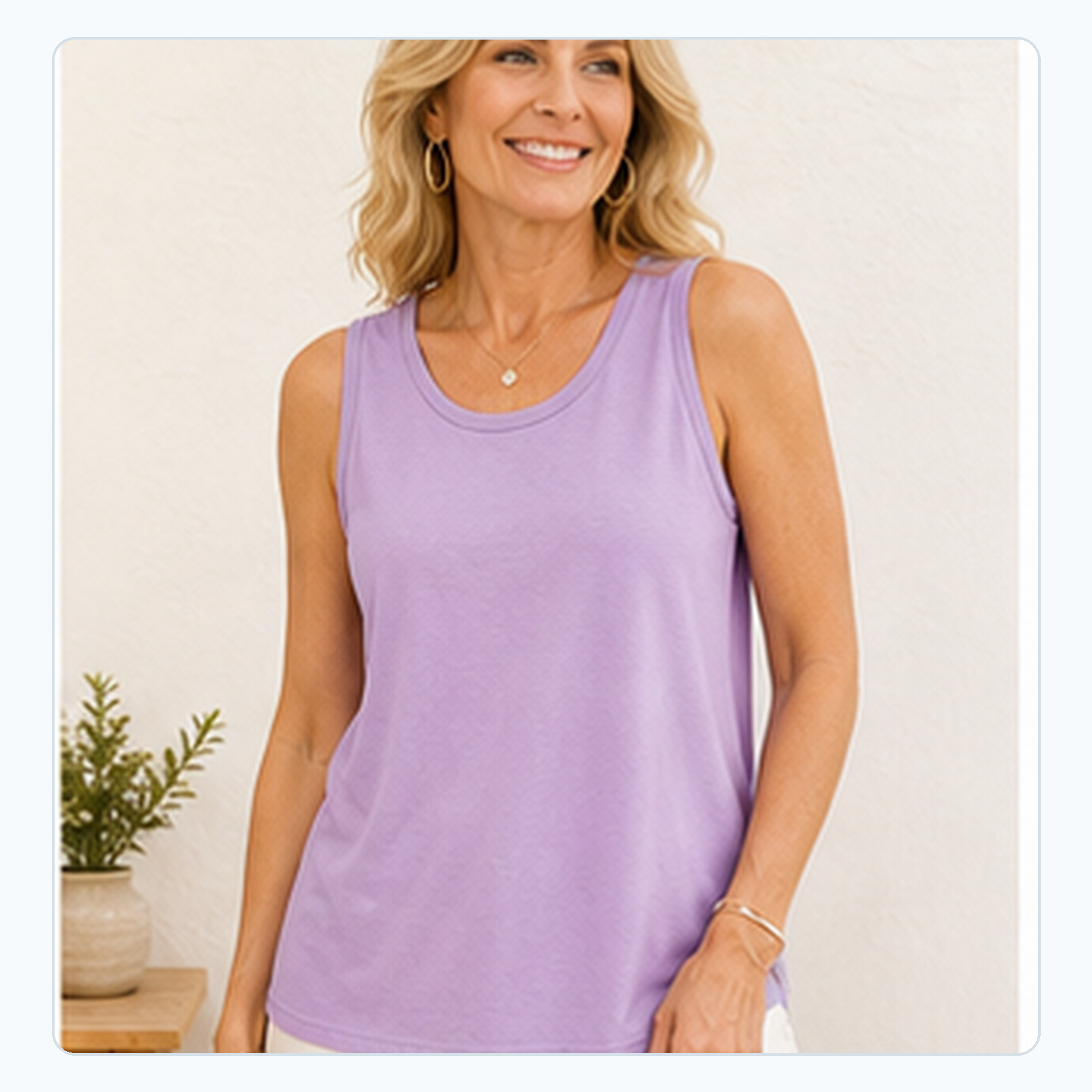 Loose Round-Neck Sleeveless Tanks for Women