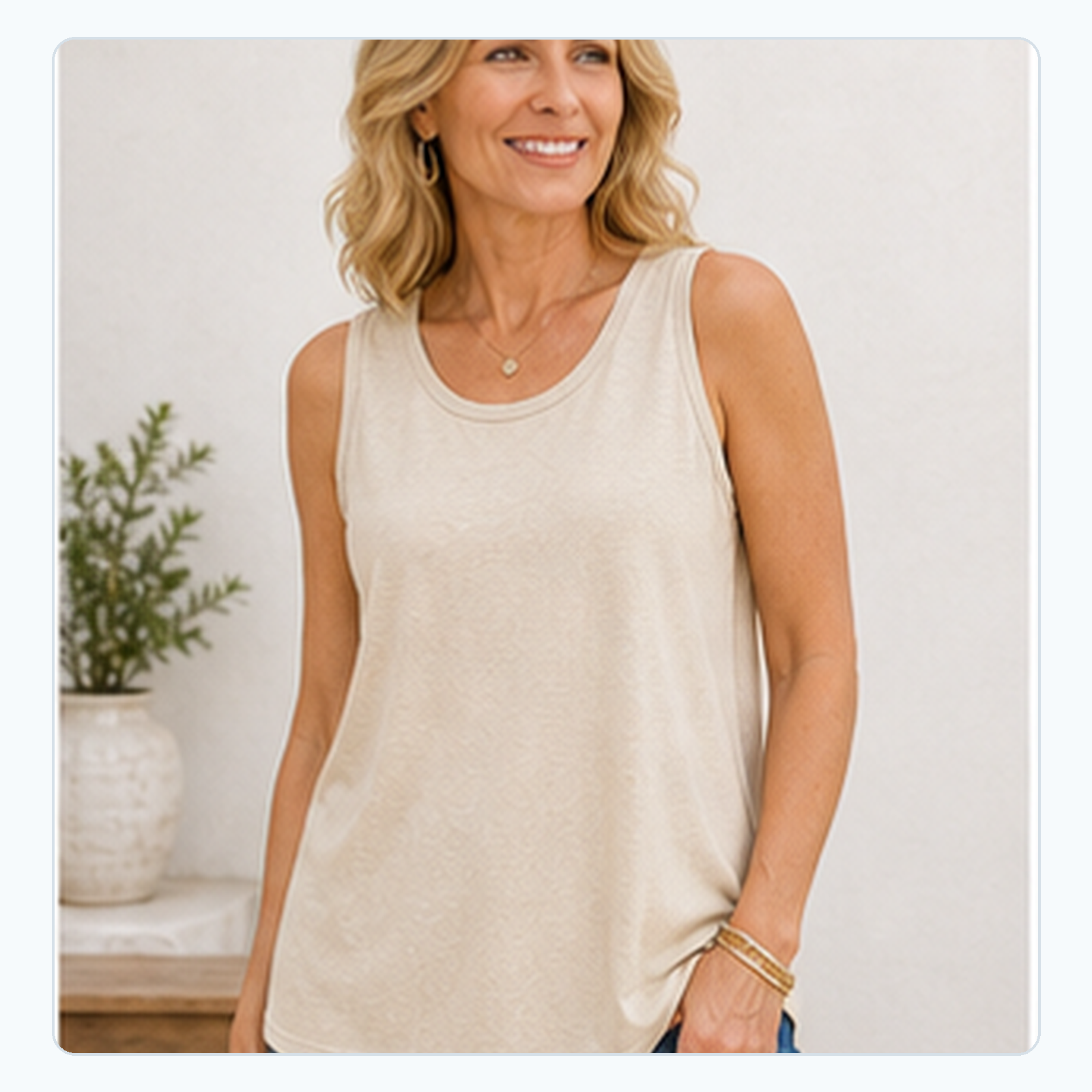 Loose Round-Neck Sleeveless Tanks for Women