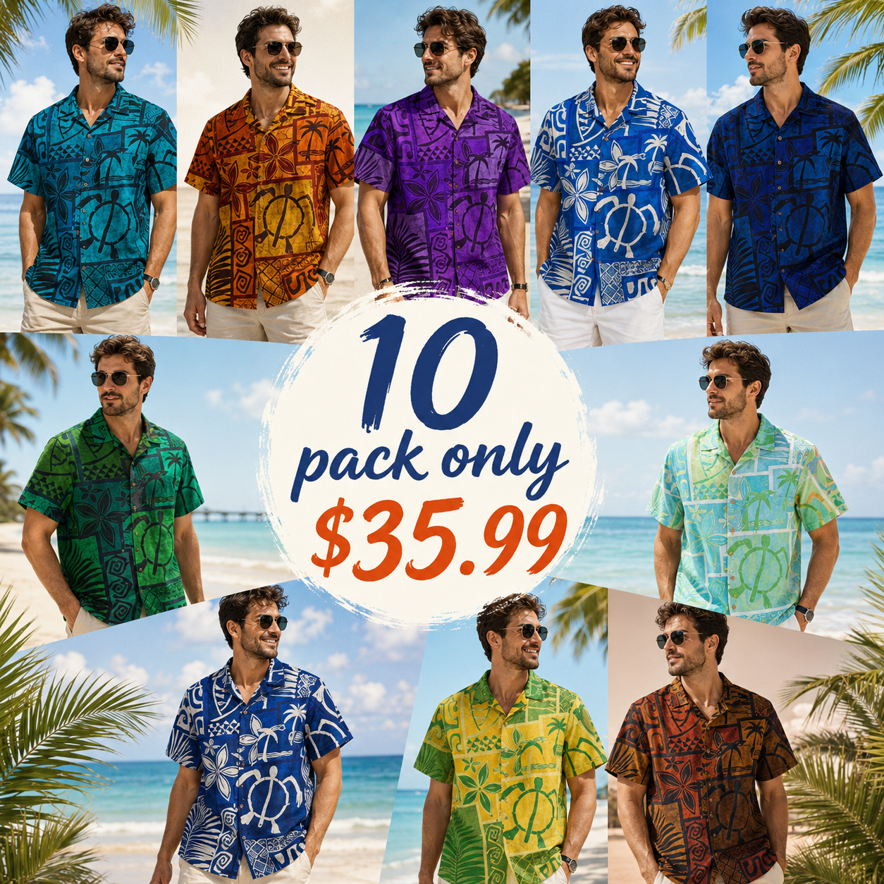 Men's Hawaiian Shirt Short Sleeve Button-up Breathable & Quick-Dry Aloha Tiki Mood—Limited-time offer