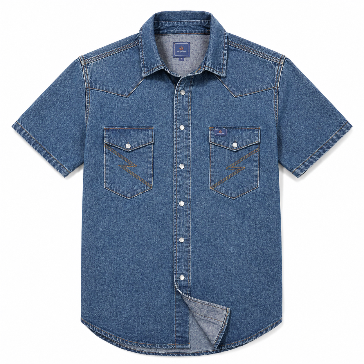 🔥 Hot Sale 🔥 Men's Short-Sleeve Washed Denim Work Shirt
