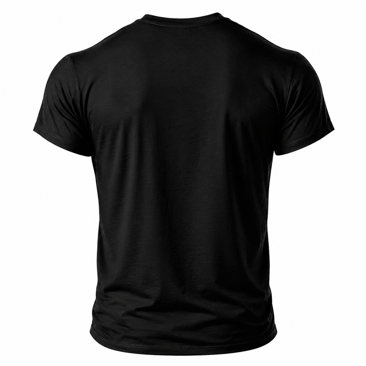 Black T-shirt back view
