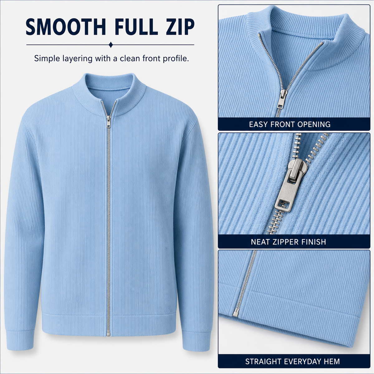 T3u0804001 zipper and hem details