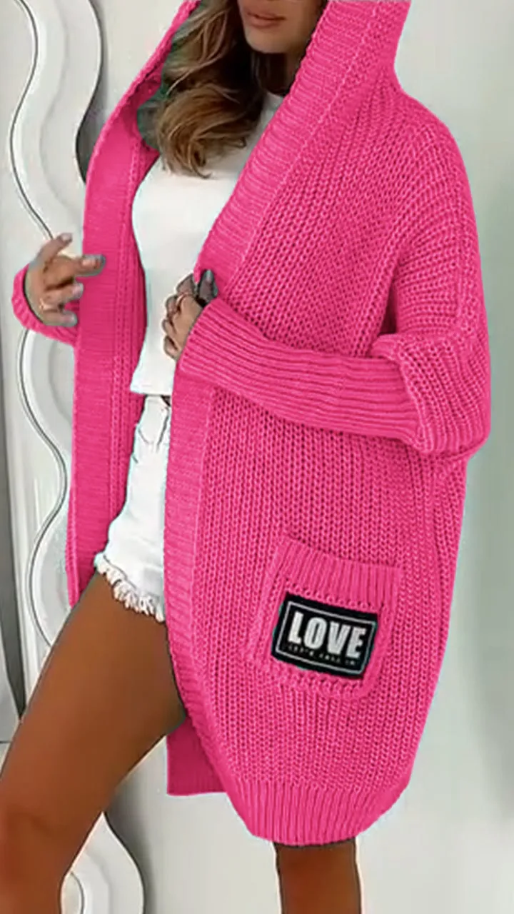 Women's Hooded Knitted Casual Cardigan