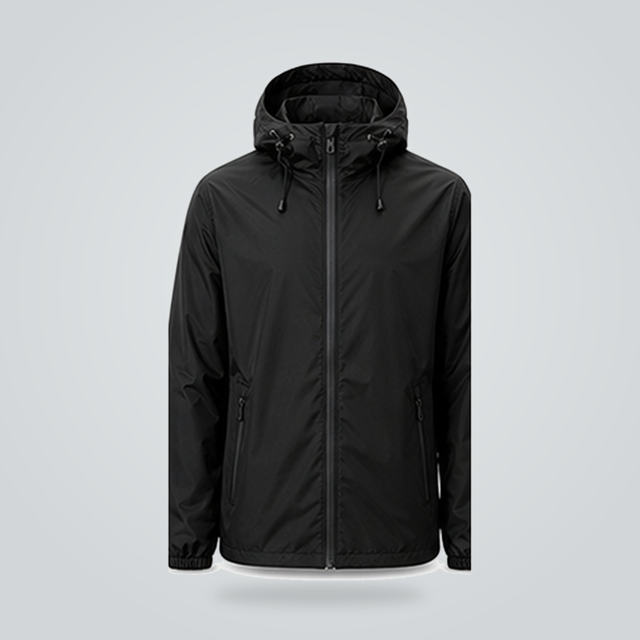 Black rain jacket