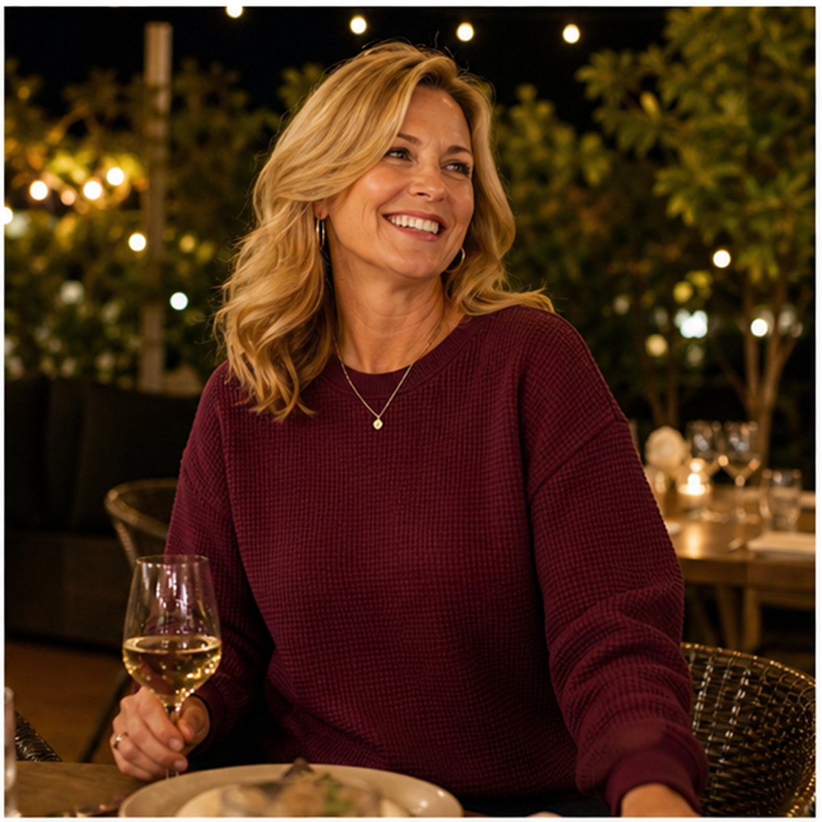 T3u0730002 Burgundy waffle sweatshirt outfit