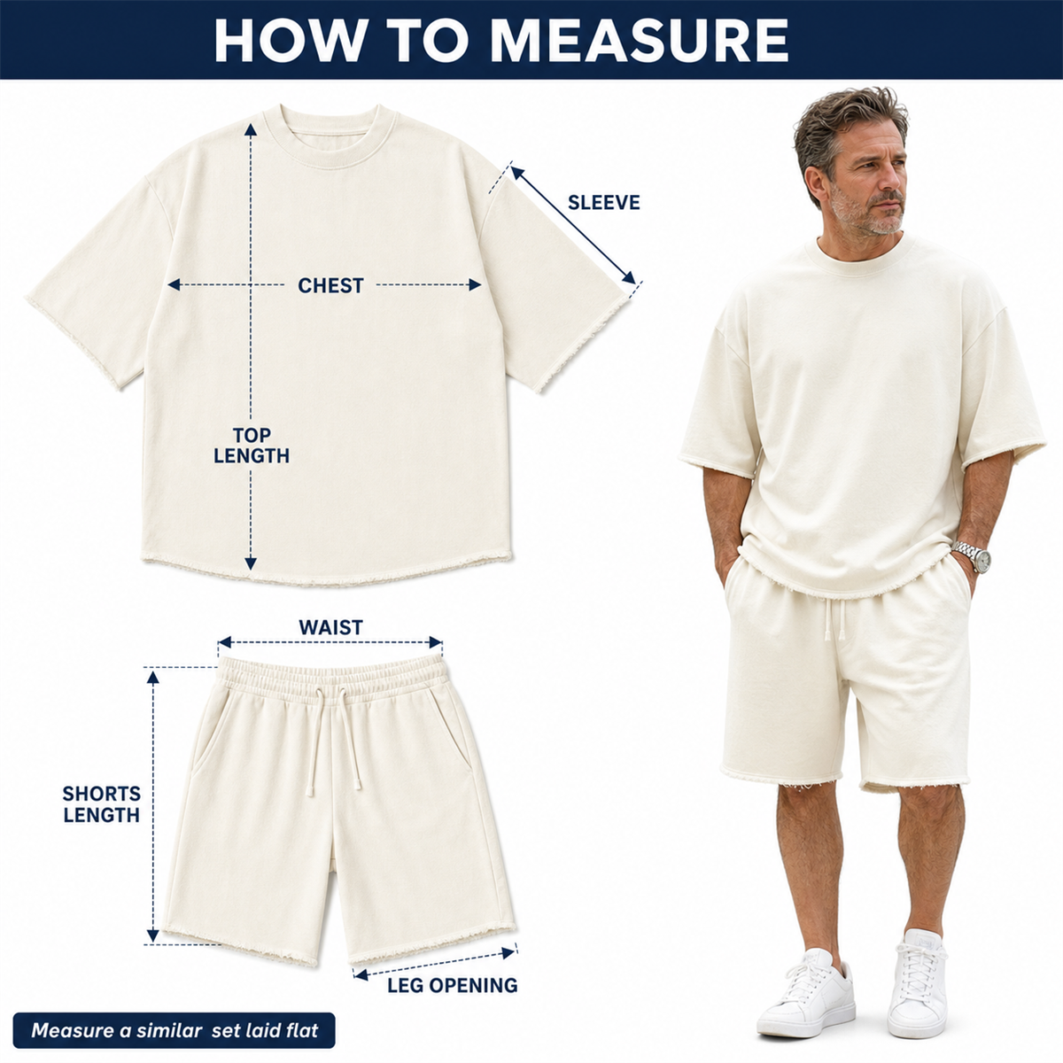 T3u0731001 men's two-piece set how to measure guide