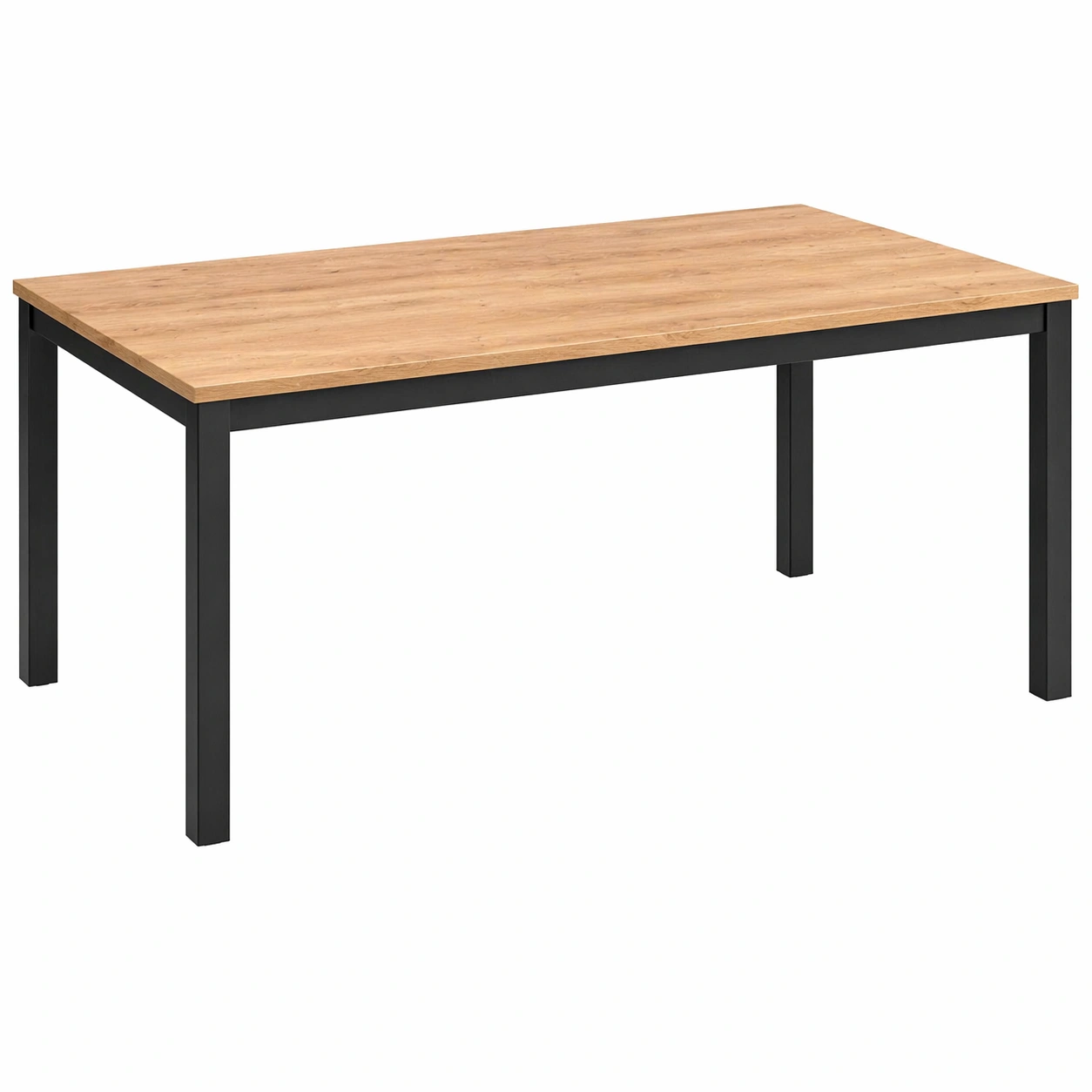 Ausziehbarer Esstisch modern mit Holzplatte und stabilem Metallgestell fuer Esszimmer und Kueche 120 cm-avqira