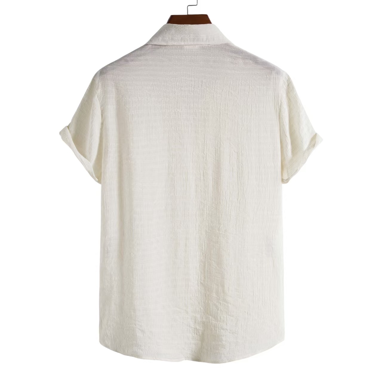 Men’s Linen-Blend Short-Sleeve Button-Down Shirt