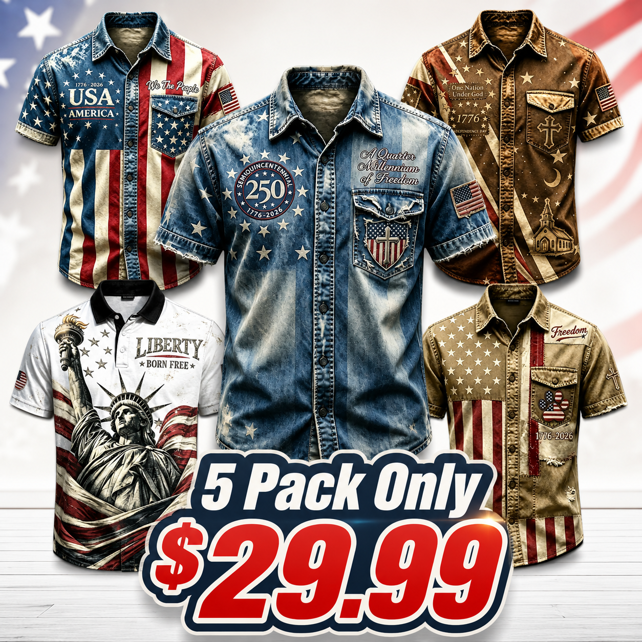 Men’s Vintage Patriotic Short Sleeve Button Down Shirt, American Flag Graphic Casual Summer Shirt, Relaxed Fit Americana Holiday Top for 40+ Men