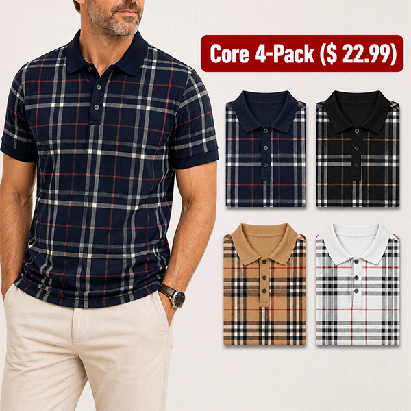 Men's and Women's Plaid Short Sleeve Polo Shirt